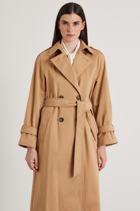 Trench doppiopetto con cintura