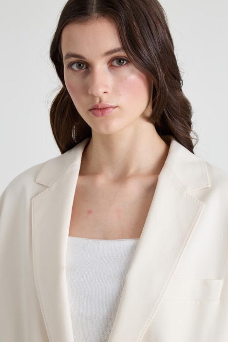 Blazer over in tela di cotone