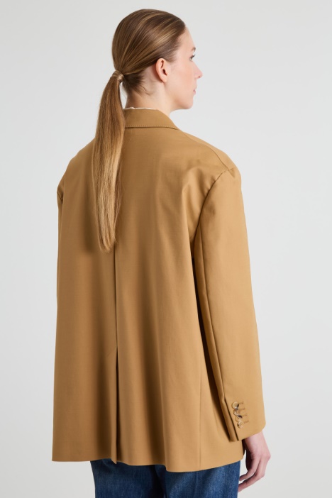 Blazer over in tela di cotone