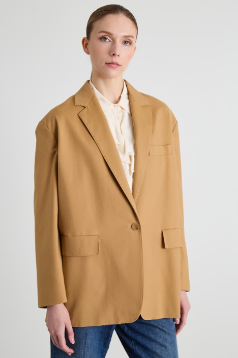 Blazer over in tela di cotone Intrend