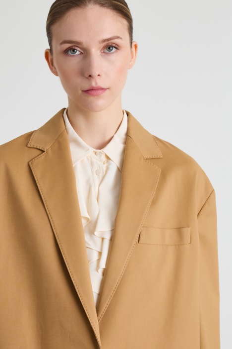 Blazer over in tela di cotone