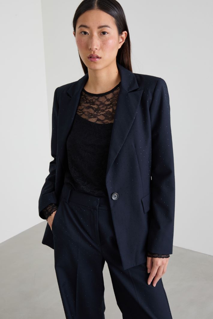 Single-breasted blazer with rhinestones Intrend - 3