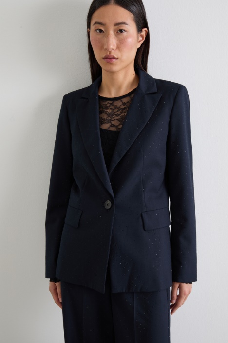 Blazer monopetto con micro stass