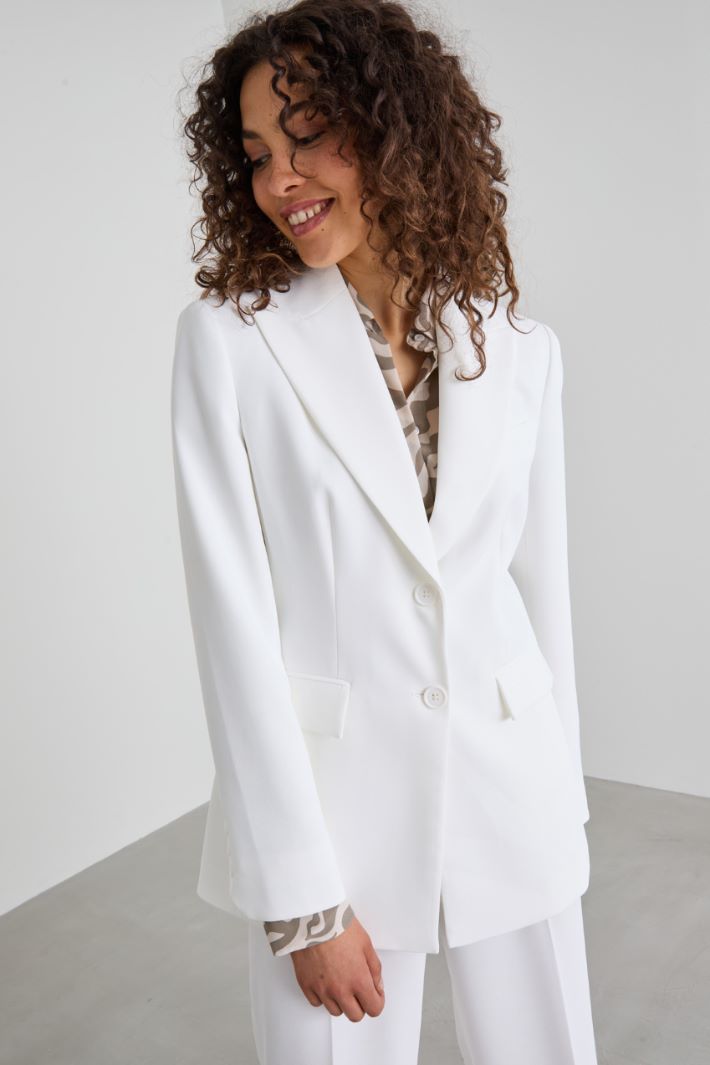 Single-breasted twill blazer Intrend