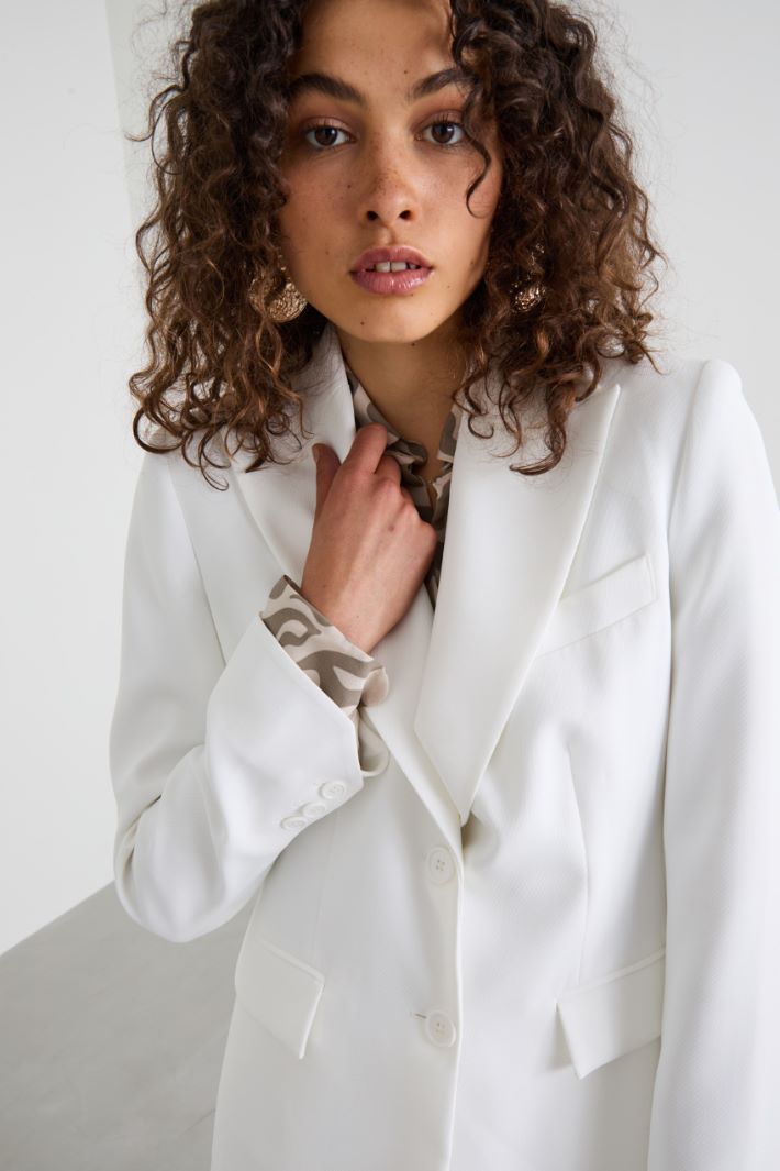 Single-breasted twill blazer Intrend - 4