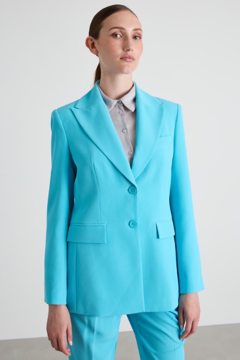 Single-breasted twill blazer Intrend