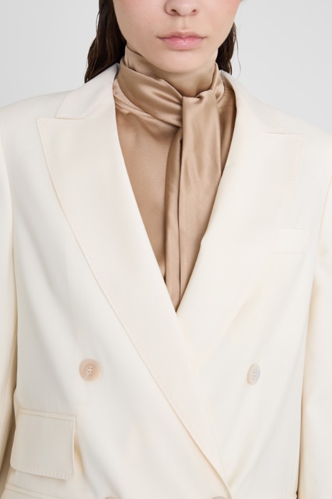 Blazer doppiopetto in tela di lana