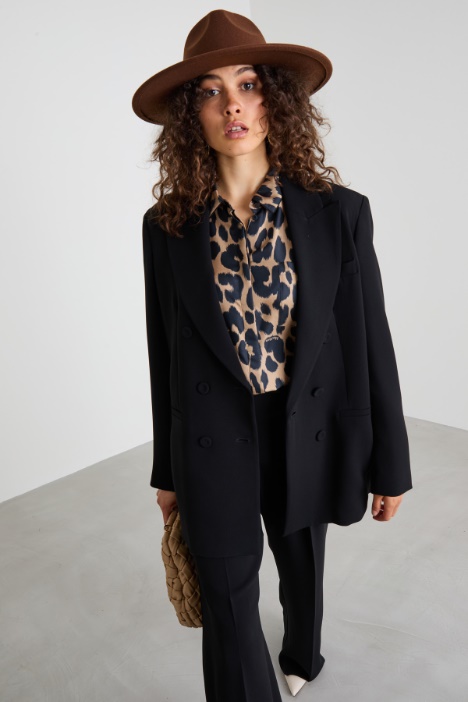 Double-breasted cady blazer Intrend