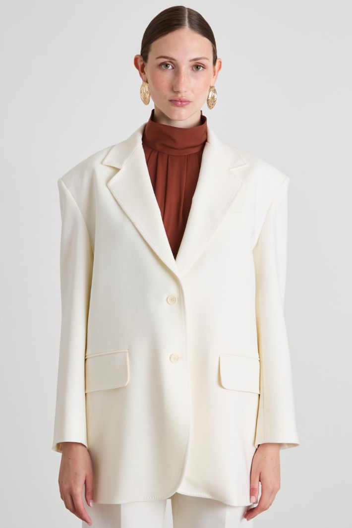 Blazer over in crépe di lana Intrend