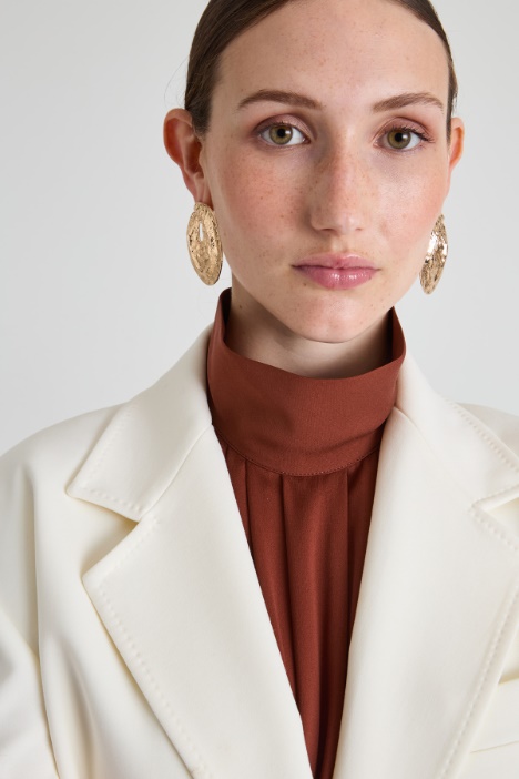 Blazer over in crépe di lana