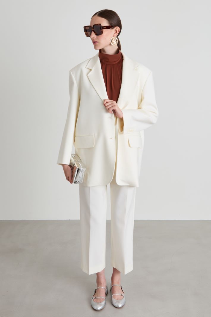 Blazer over in crépe di lana Intrend - 3
