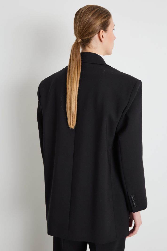 Oversized wool crêpe blazer Intrend - 2
