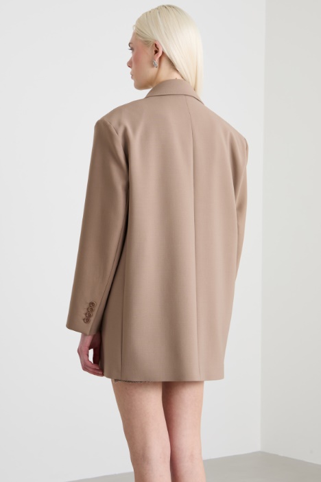 Blazer over in crépe di lana