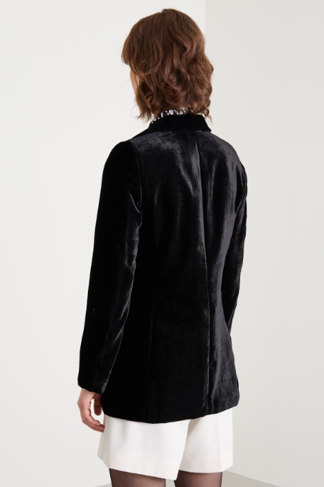 Blazer doppiopetto in ciniglia