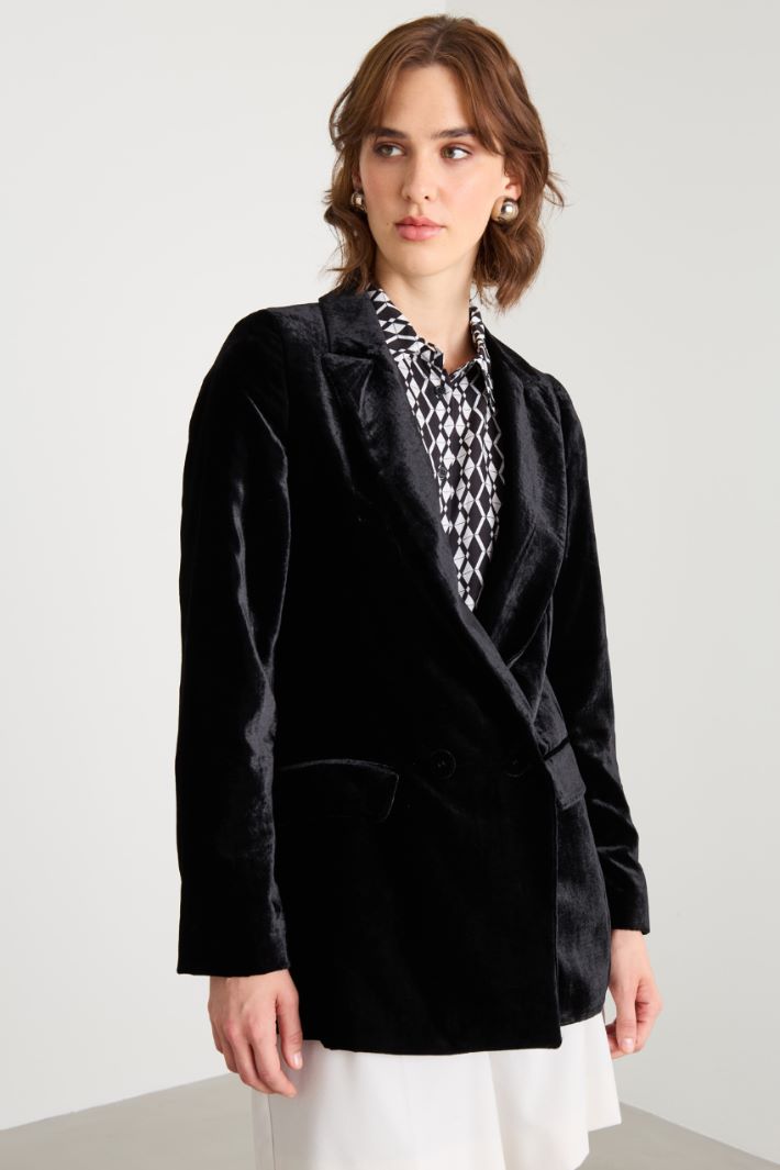 Blazer doppiopetto in ciniglia Intrend - 2