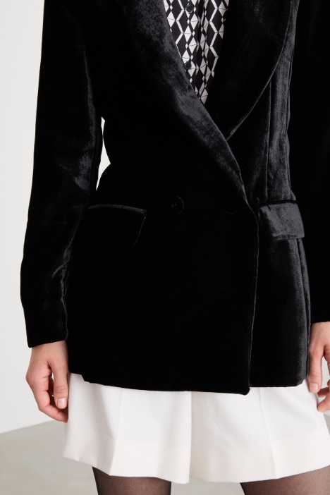 Blazer doppiopetto in ciniglia