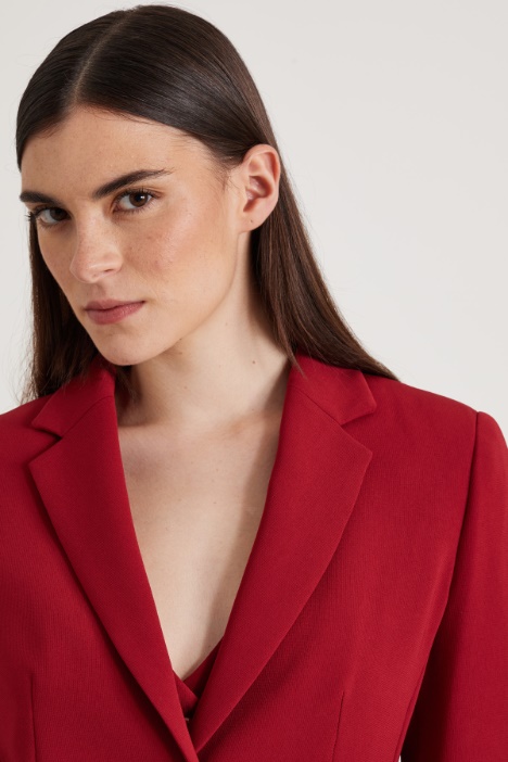 Blazer monopetto in crépe