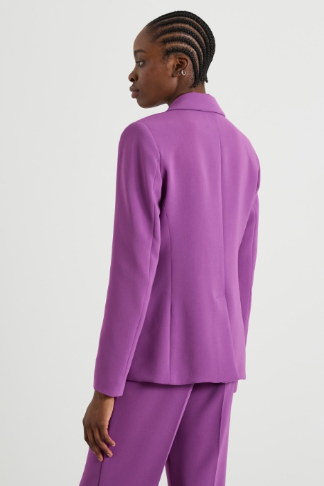 Blazer monopetto in crépe