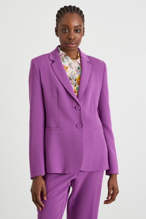 Blazer monopetto in crépe Intrend