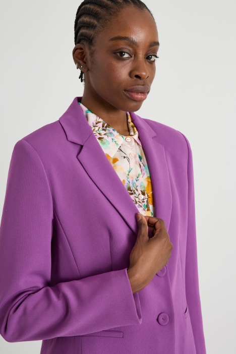 Blazer monopetto in crépe