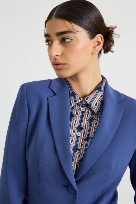 Blazer monopetto in crépe