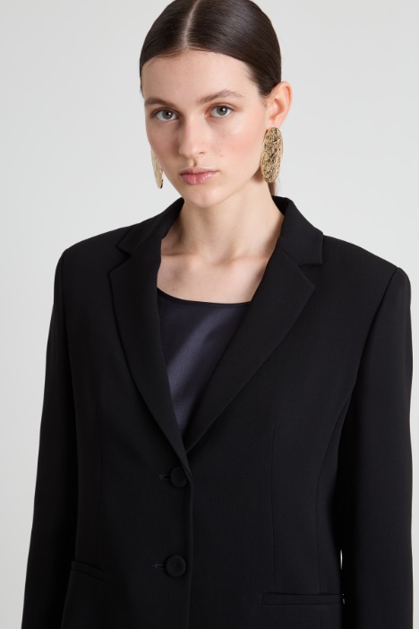 Blazer monopetto in crépe