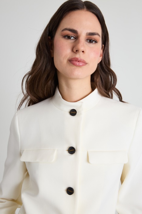 Giacca alla coreana in tela