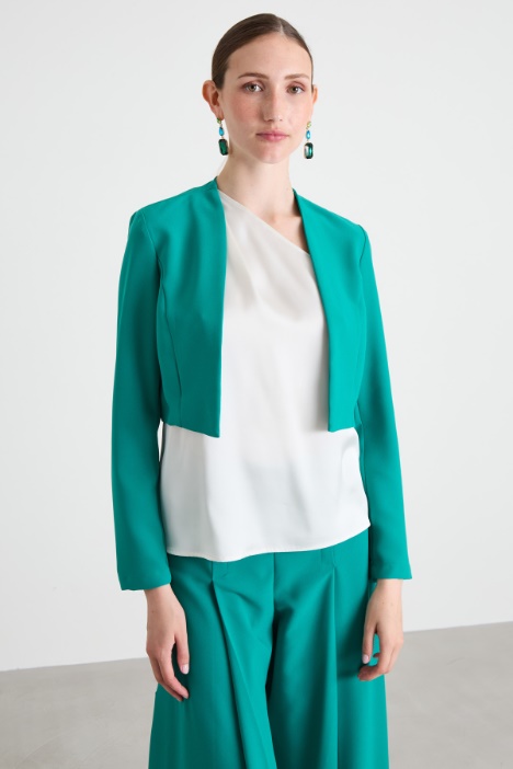 Envers satin cropped jacket Intrend
