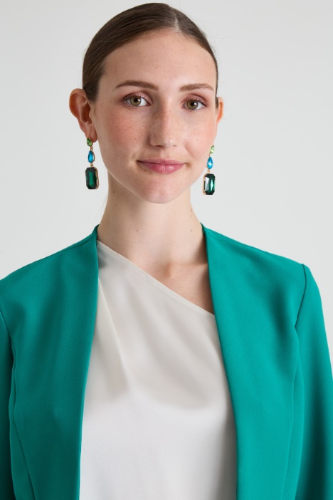 Giacca cropped in enver satin