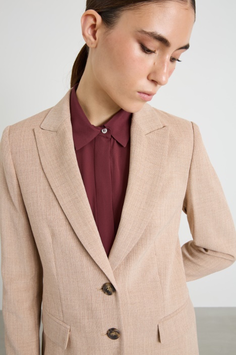 Blazer in stuoia melange