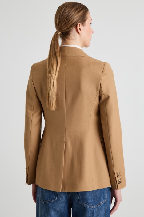 Blazer in gabardina di lana