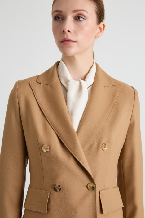 Blazer in gabardina di lana