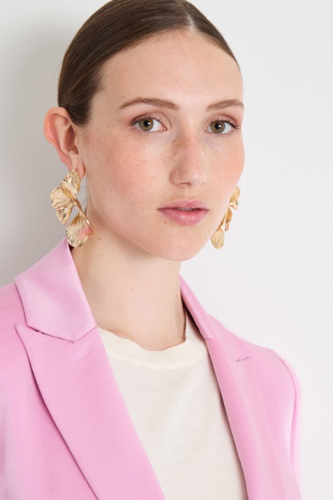 Blazer en enver satén brillante