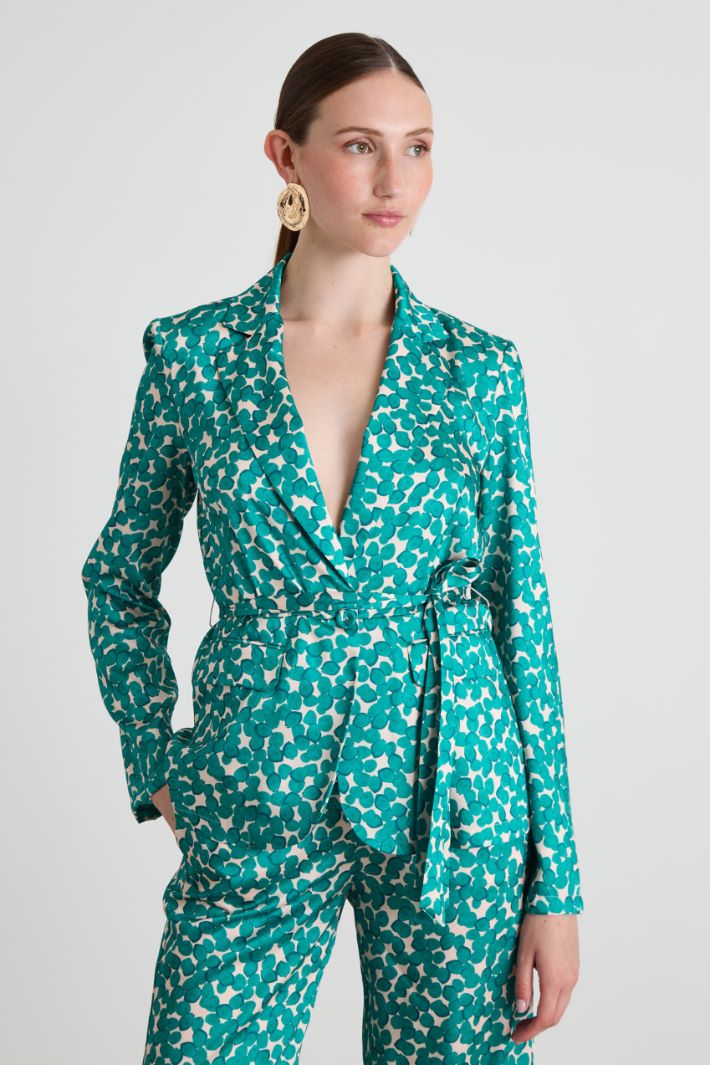 Blazer in twill a fantasia