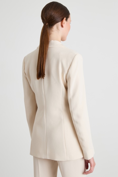 Blazer in crépe con cintura