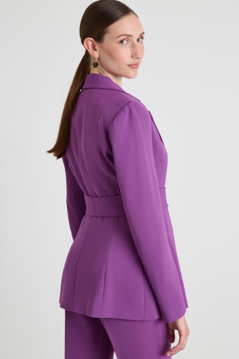 Blazer in crépe con cintura