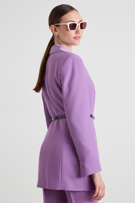 Envers satin blazer with belt Intrend - 3