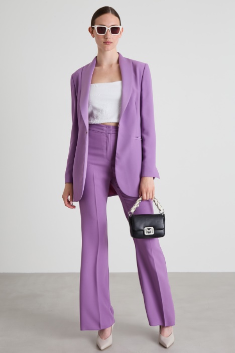 Envers satin blazer with belt Intrend