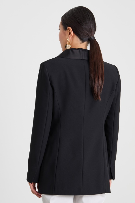 Envers satin blazer with belt Intrend - 3