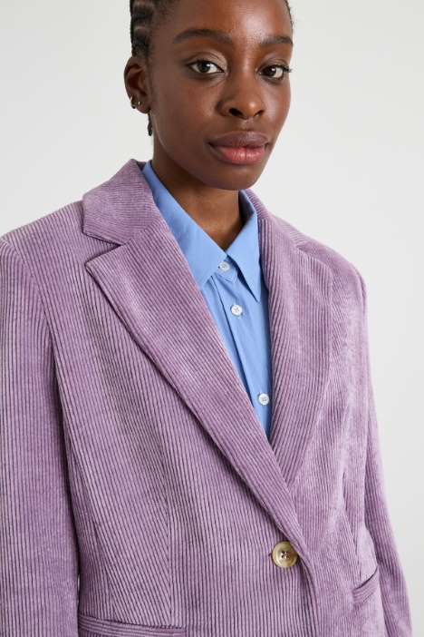 Blazer in velluto a coste