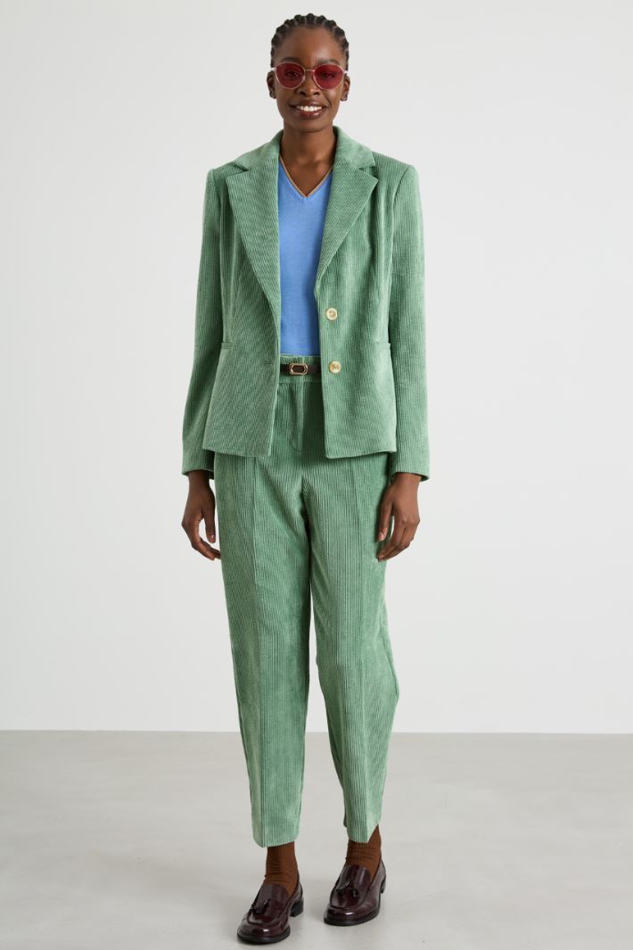 Slim-fit corduroy blazer Intrend - 3