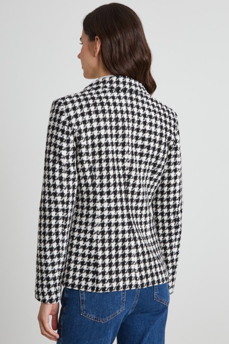 Blazer in tweed di misto cotone