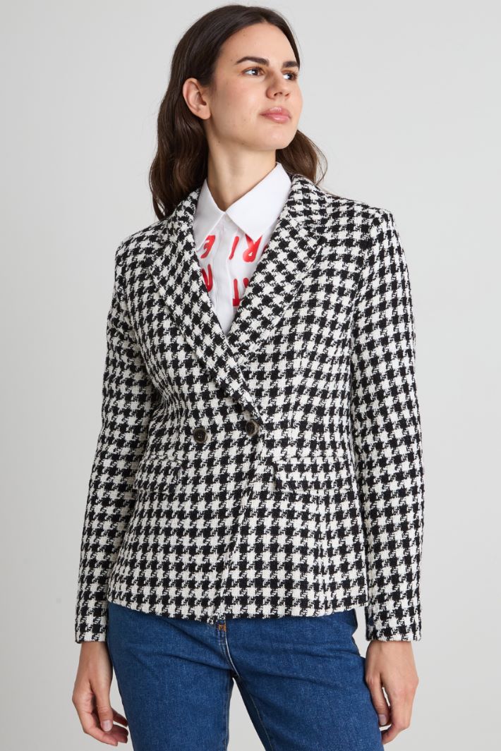Blazer in tweed di misto cotone Intrend