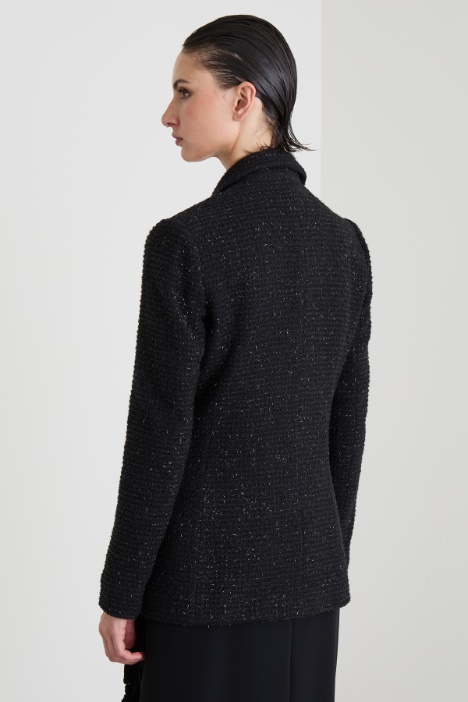 Blazer in tweed lamé