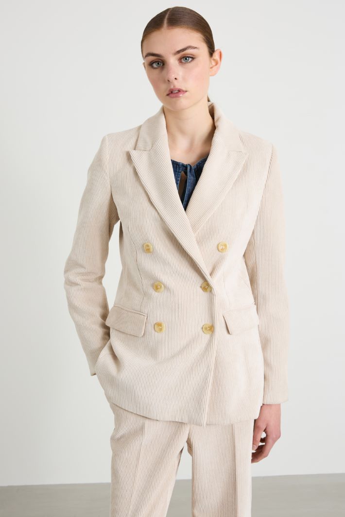 Blazer doppiopetto in velluto Intrend - 3