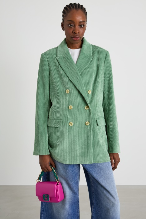 Double-breasted velvet blazer Intrend