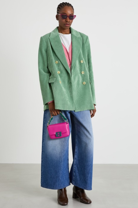 Double-breasted velvet blazer Intrend