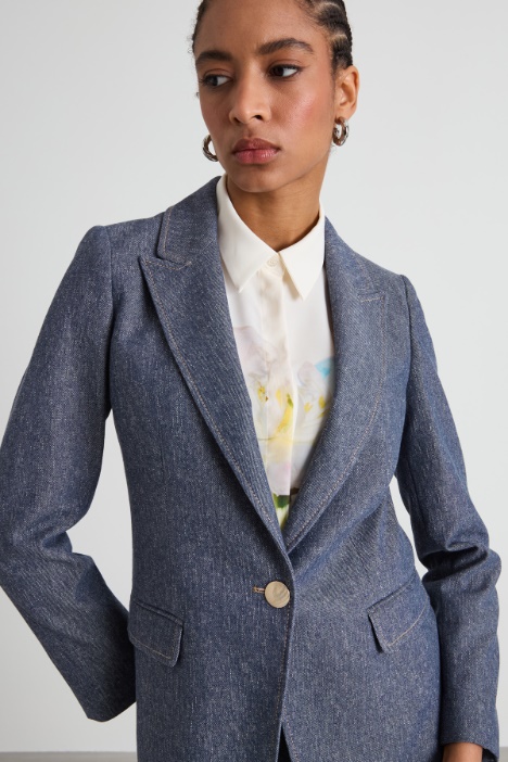 Blazer effetto denim