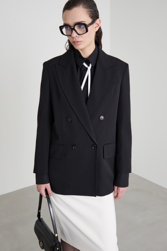 Blazer dritto in gabardina Intrend