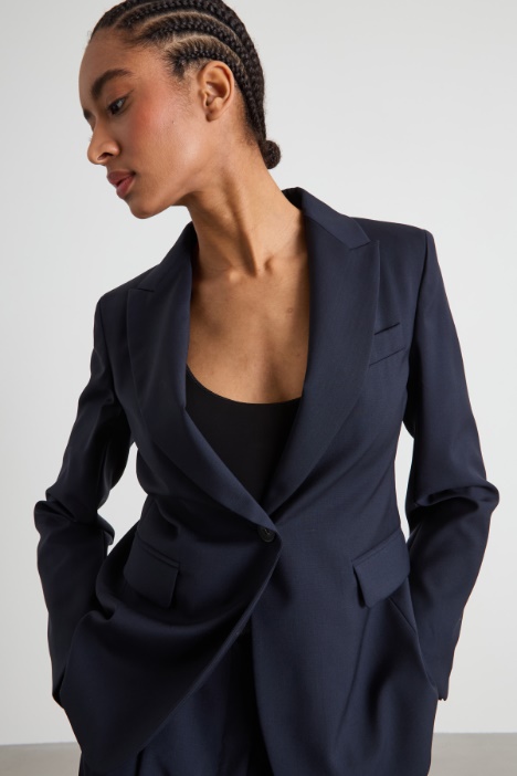 Blazer de tela de lana